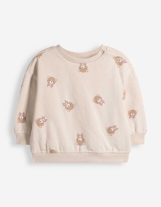 Sweatshirt - 100% Baumwolle - Beige