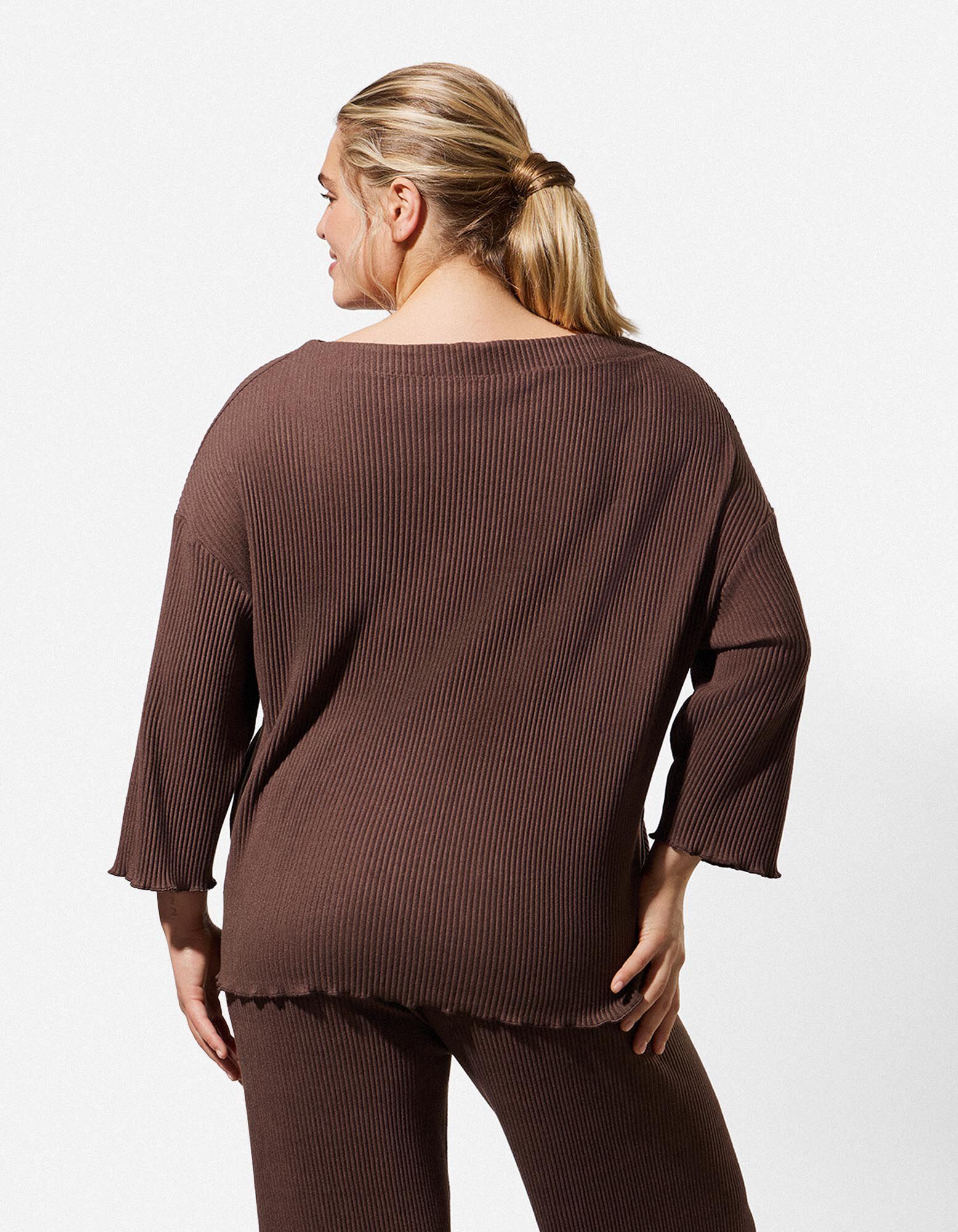 Shirt - Loose fit - bruin