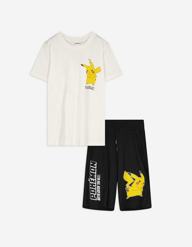  Set aus T-Shirt und Shorts - Pokémon - weiß
