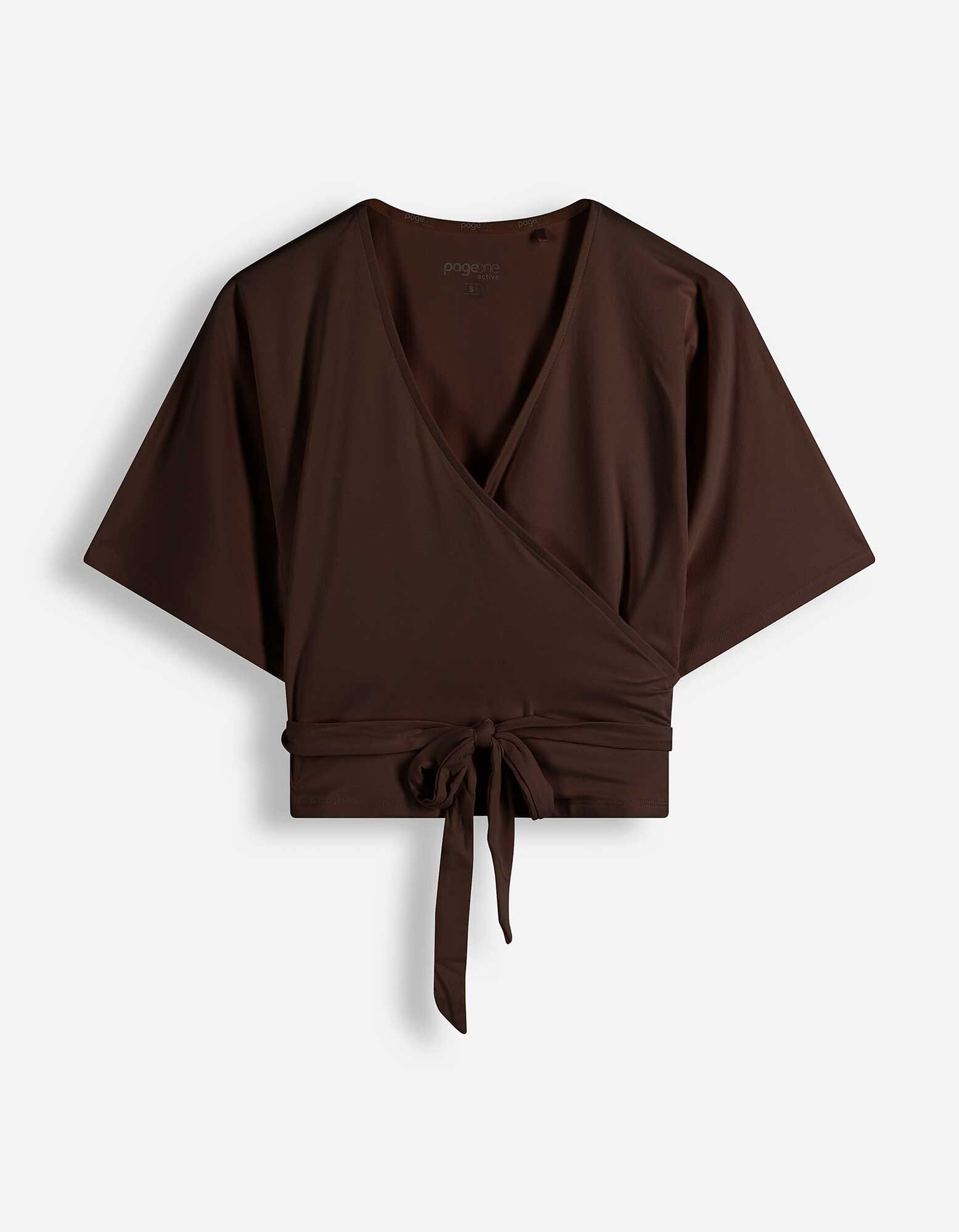 T-Shirt - Cropped - dunkelbraun