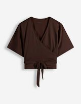 T-Shirt - Cropped - dunkelbraun