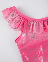 Jednodielne plavky - Asymetrick&yacute; - pink