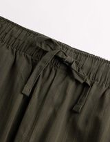 Pyjamahose - Streifen - Khaki