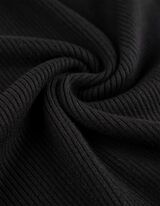 Langarmshirt - Rippstrick - schwarz