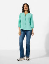 Bluse - Musselin - Hellblau