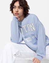 Dukserica - Slovni print - svetlo-plava