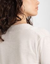 Ilgas kardiganas - Viskozės mi&scaron;inys - smelio spalvos