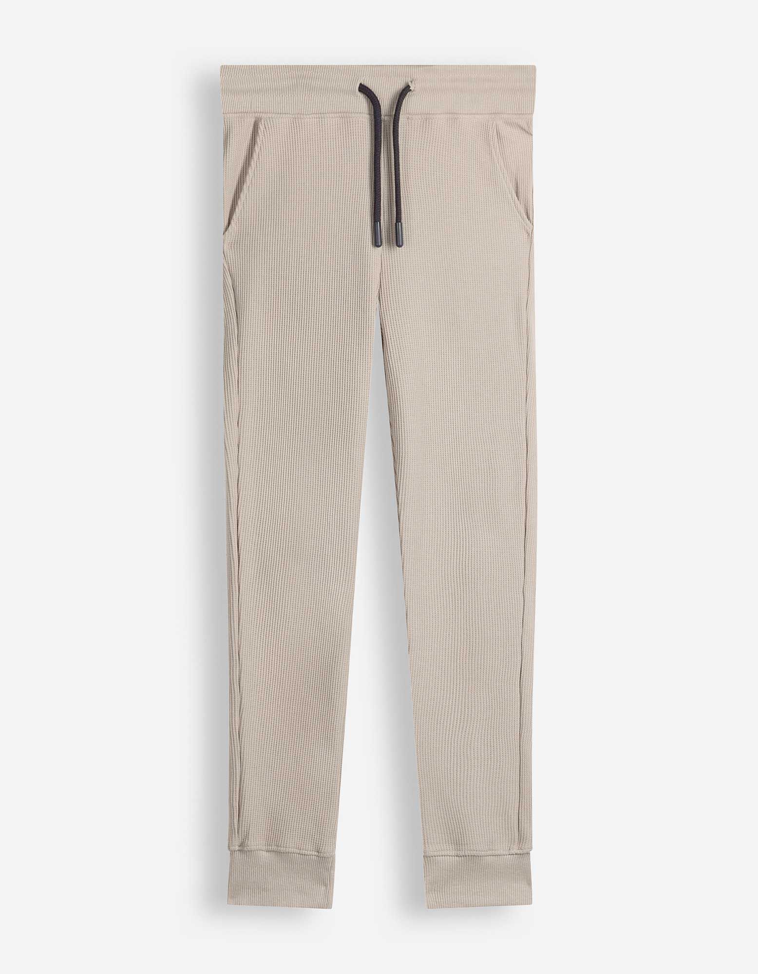 Joggingbroek - Wafelstructuur - Beige