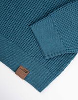 Strickpullover - Waffelstruktur - t&uuml;rkis