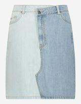 Damen patched Jeansrock - Gürtelschlaufen