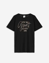 T-shirt - Tekstprint - zwart