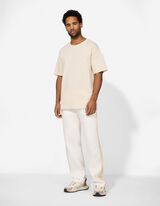 Jogginghose - Kontraststreifen - wei&szlig;