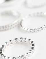 Prsten  - 5 ks v balení - stribrny