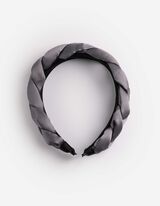 Ozdoba do vlasů  - Měkký materiál - svetle šedá