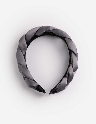 Ozdoba do vlasů  - Měkký materiál - svetle šedá