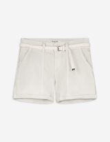 Shorts - Ziernähte - beige