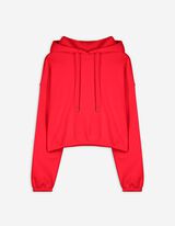 Hoodie - Kapuze mit Tunnelzug - rot