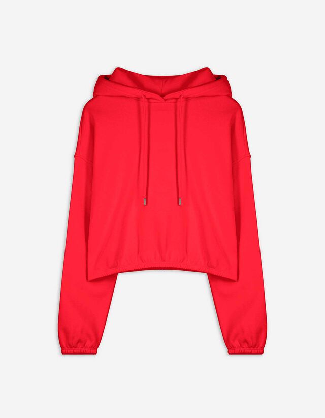 Hoodie - Kapuze mit Tunnelzug - rot