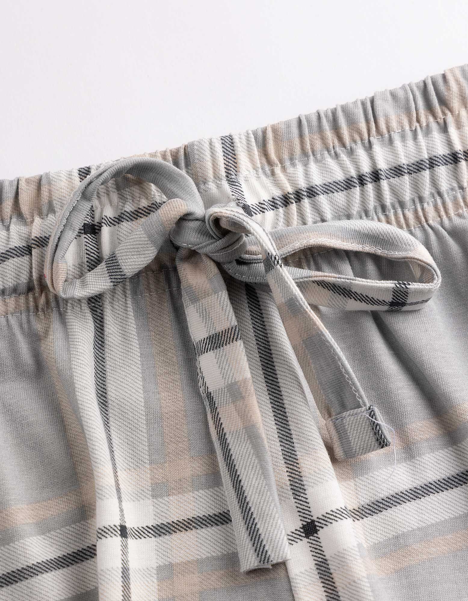 Pyjamahose - Allover-Muster - Grau