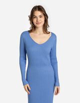 Pletena haljina - LENZING™ ECOVERO™ - plava