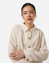 Hemdjacke - Leinen-Optik - beige