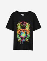 T-Shirt - Frontprint - schwarz