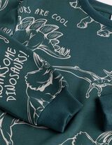 Sweatshirt - Allover-Print - Dunkelgr&uuml;n