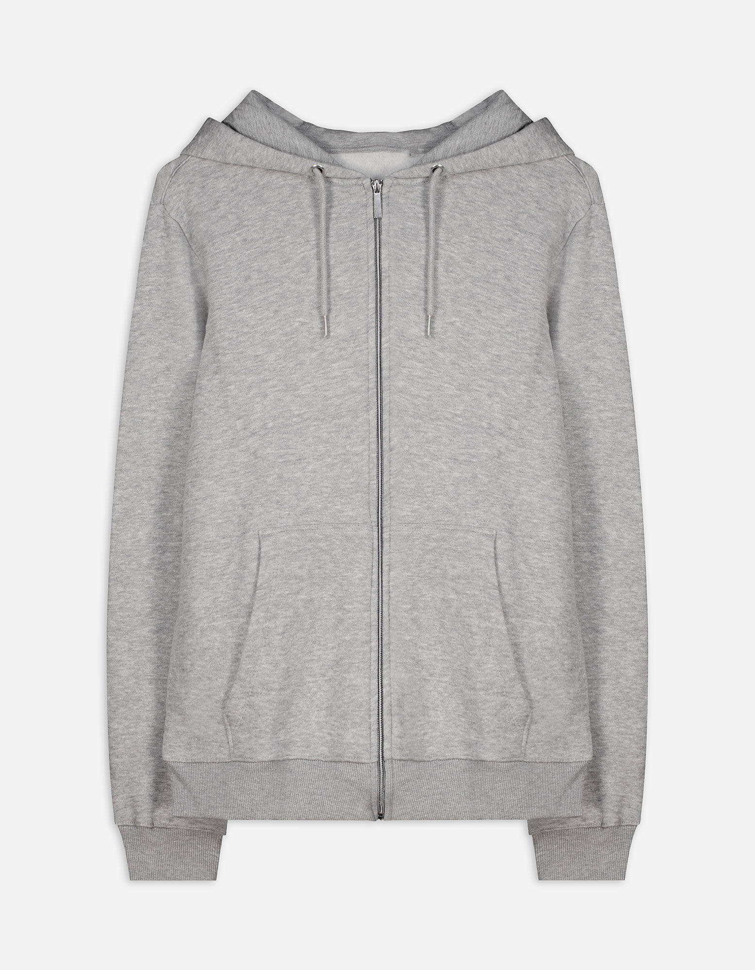 Veste molletonn&eacute;e - Capuche &agrave; cordon - Gris