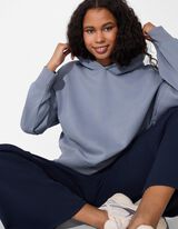 Hoodie - einfarbig - blau