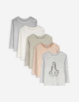 Langarmshirt - 5er-Pack