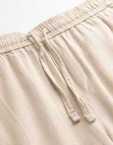 Hose - Leinen-Mix - wei&szlig;