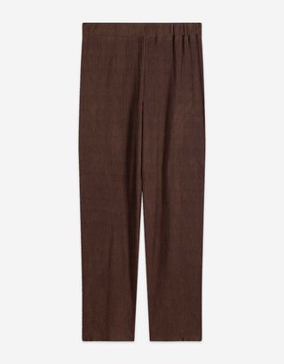 Set t-shirt en broek - Plissee - bruin