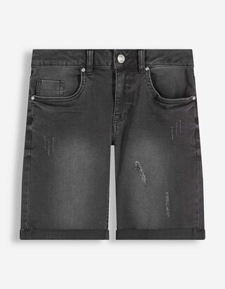 Jeansshorts - black denim - schwarz