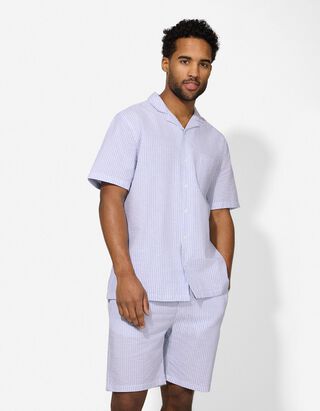 Chemise - Seersucker - Bleu clair