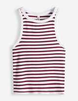Tanktop - Geribde structuur - wit