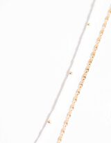 Pėdų grandinėlė - 2 vnt. pakuotė - auksinis