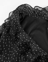 Blusenkleid - Chiffon - schwarz