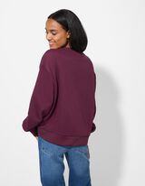 Bluză de trening - Mâneci balon - Mov inchis