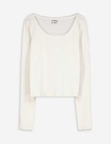 Maglia - Fiocco applicato - bianco