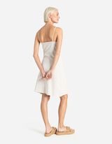 A-vonalú ruha - Spagettipántos - bézs