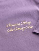 T-Shirt - R&uuml;ckenprint - dunkellila