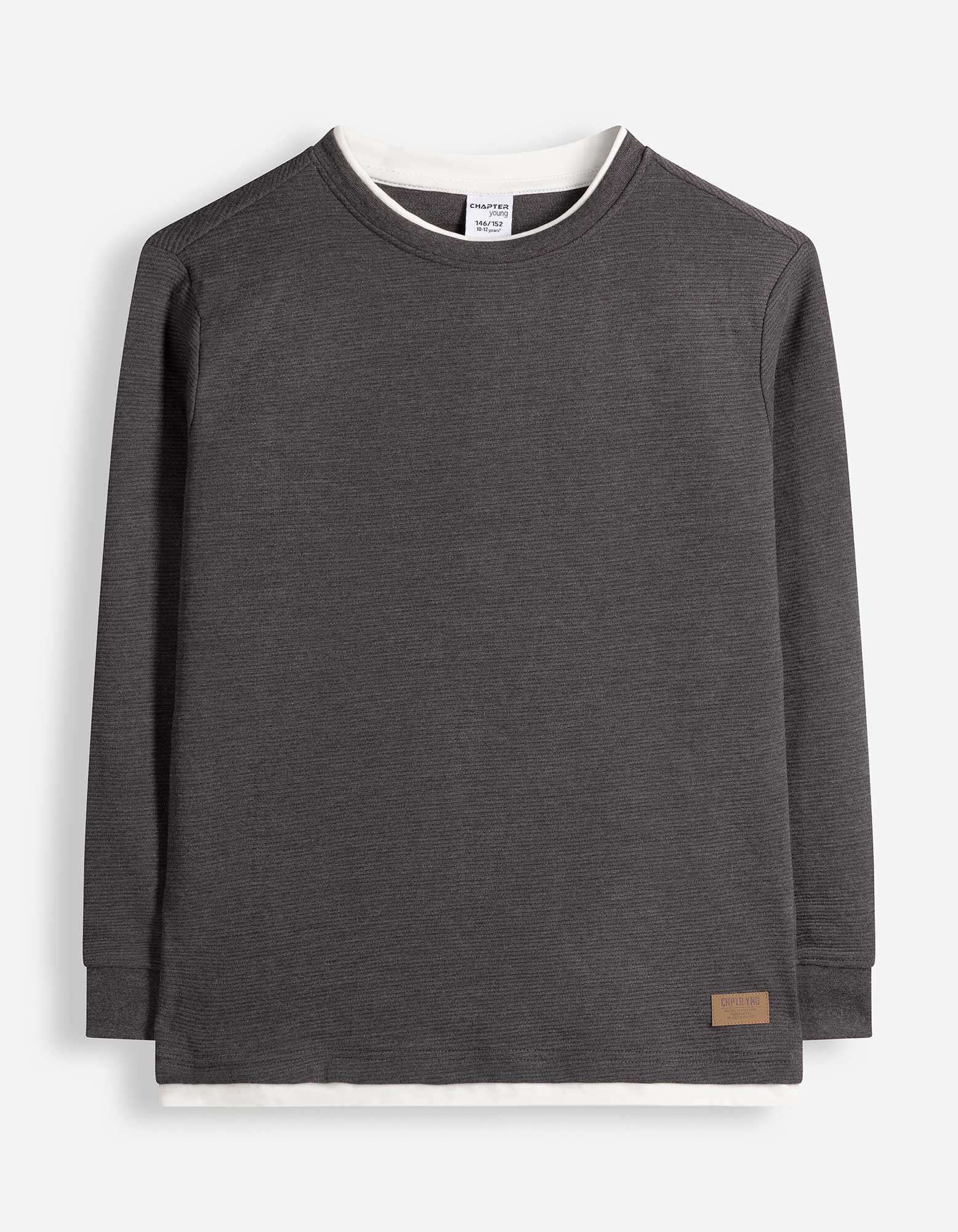 Longsleeve - Oversized fit - Donkergrijs