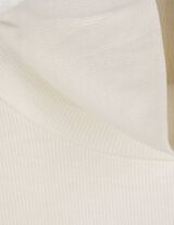 Tričko s dlouhým rukávem - Rolákový límec - bílá