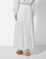 Gonna - Motivo a quadri - bianco