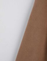 Térdig érő szoknya - Velúr utánzat - barna