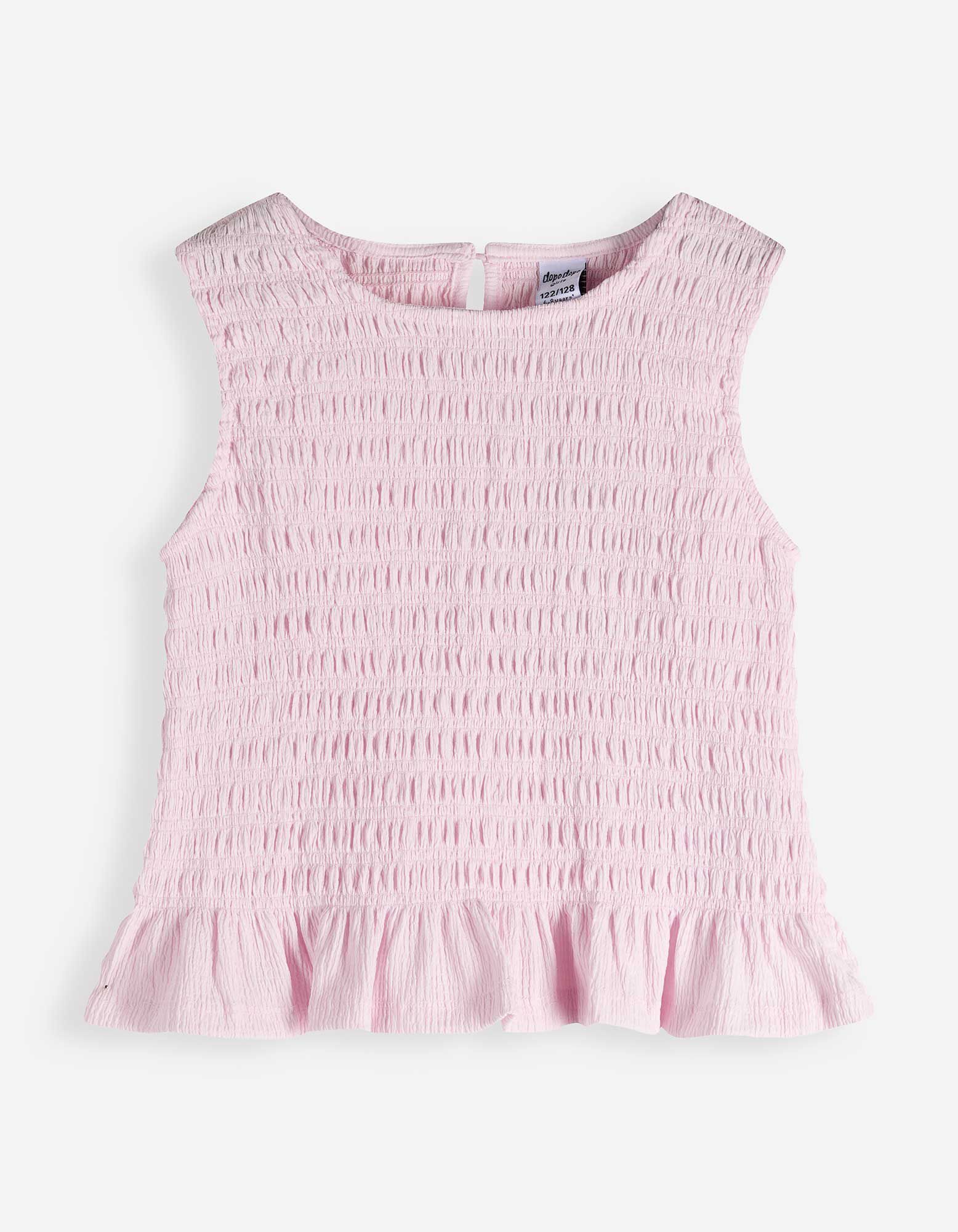 Haut en dentelle - Unicolore - ros&eacute; tendre 