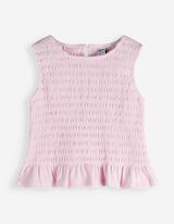 Haut en dentelle - Unicolore - ros&eacute; tendre 