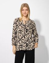 Halenka - Potisk po celé ploše - béžová