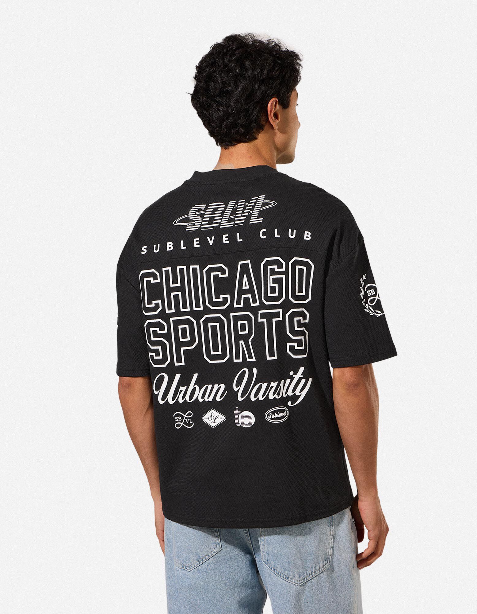 T-shirt - Encolure en V - Noir