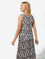 Blusentop - Allover-Print - Schwarz